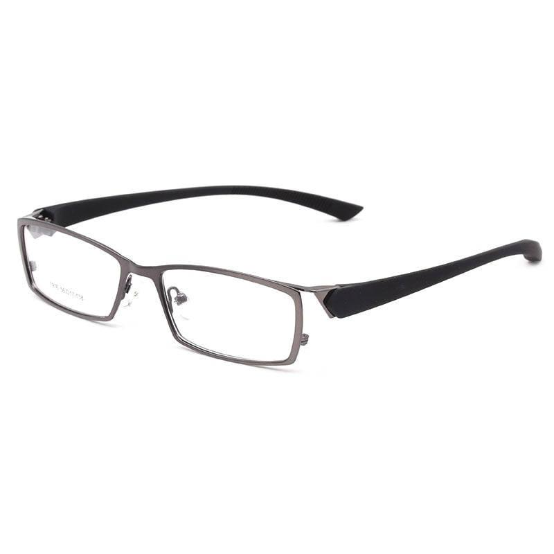 Bclear Men's Full Rim Alloy Frame Flexible Temple Eyeglasses N1976 - Lightweight & Durable Glasses for Work, Reading & Everyday Use