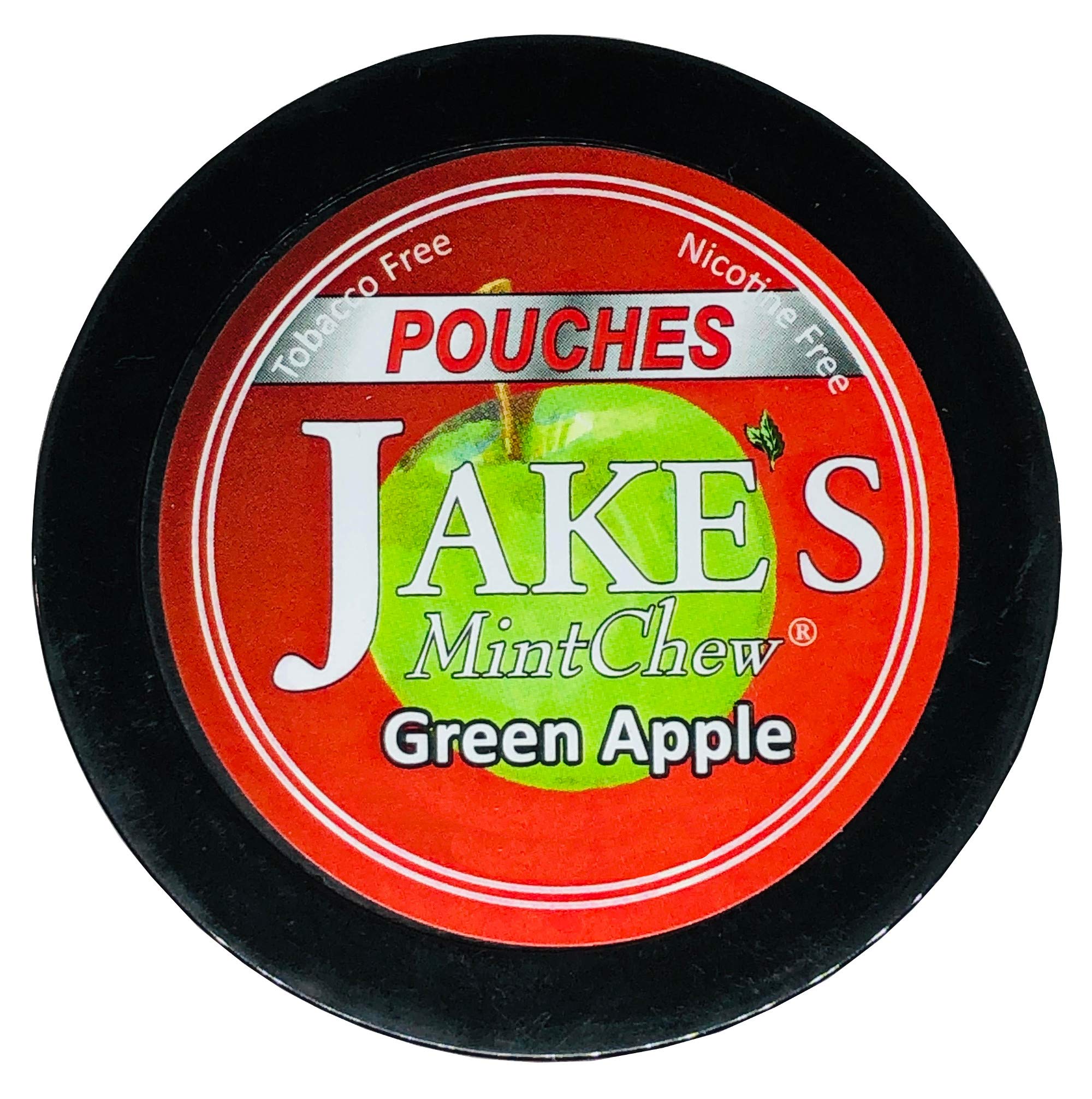 Jake's Mint Chew Green Apple Flavor Tobacco-Free Pouch 1 Can with Premium DC Crafts Nation Protective Skin Can Cover - Blue | Fresh Breath On-The-Go for Work, Travel & Outdoor Activities