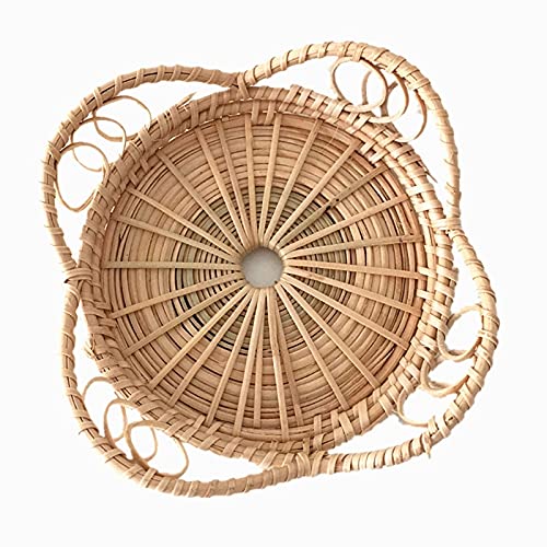 Handmade Natural Woven Bamboo Rattan Coasters Set of 6 - Eco-Friendly Boho Table Decor for Kitchen, Dining Room & Coffee Table - Neutral Minimalist Wicker Coasters for Hot & Cold Drinks