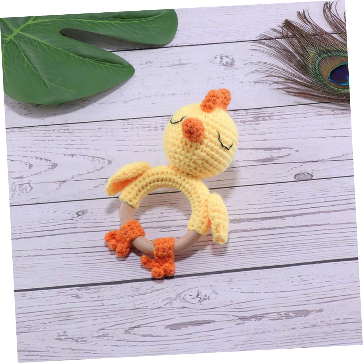 Totority 2 Pack Soft Plush Hand Bell Rattle Toys - Soothing Baby Toys for Newborns & Infants (Yellow) - Perfect for Sensory Play, Early Learning & Calming Fussy Babies