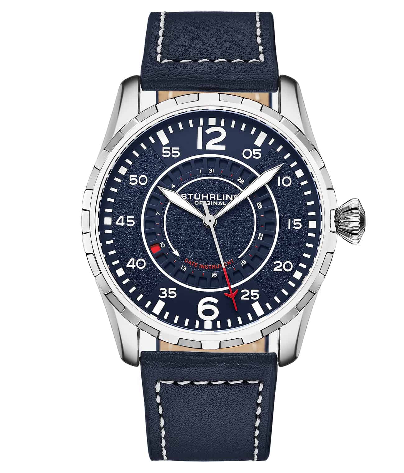 4002 Quartz 44mm Aviator Watch for Men - Classic Pilot Style with Date Window - Perfect for Aviation Enthusiasts, Business Professionals & Everyday Wear