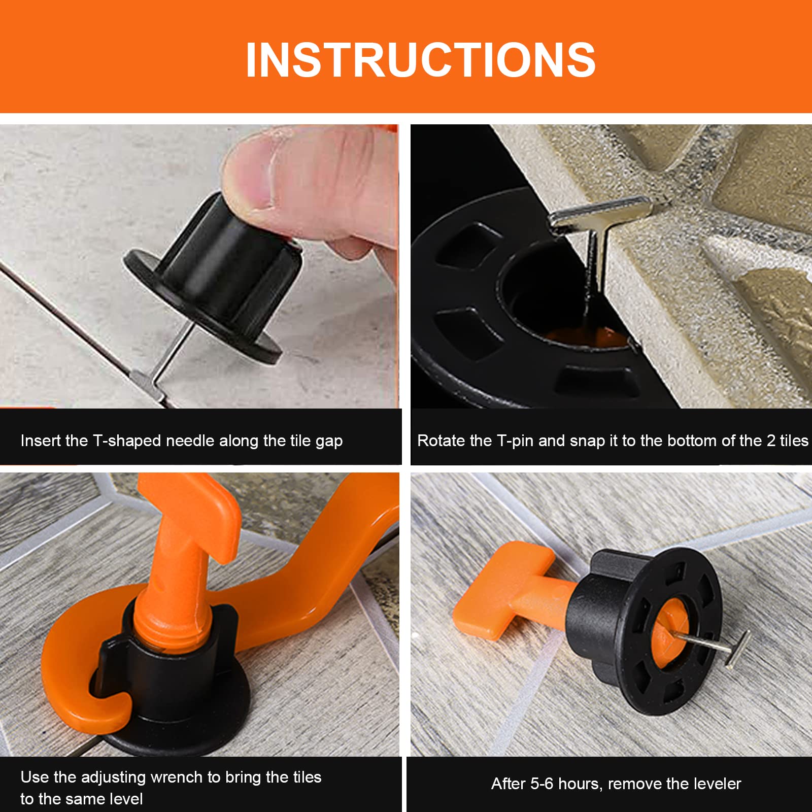 800pcs Tile Leveling Spacers & 1000pcs 2mm Tile Spacers - Reusable Tile Leveling System Kit with 6pc Special Wrench & 200pc Steel Pins - Professional Tile Installation Tools for Walls & Floors - Perfect for DIY Home Renovation, Bathroom & Kitchen Tiling Projects