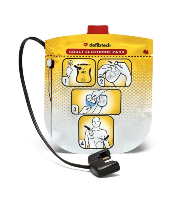 Defibtech Lifeline AED Adult Pads - Replacement Electrodes for Automated External Defibrillator - Emergency First Aid & Cardiac Arrest Rescue Kit for Home, Office & Public Spaces