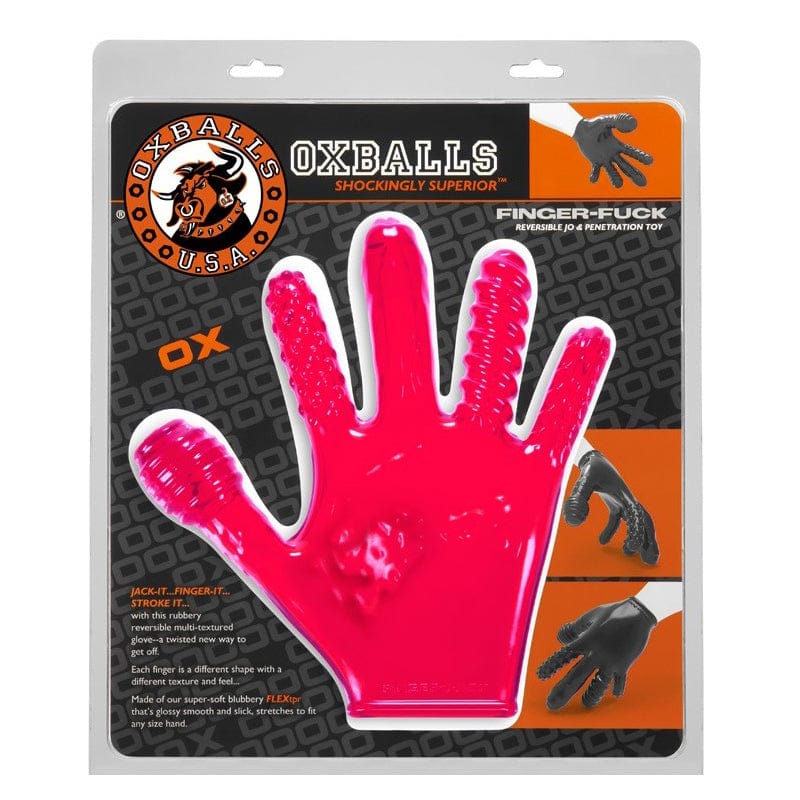 OxBalls FINGER FUCK Glove - Hot Pink Adult Toy for Sensual Play & Intimate Exploration - Perfect for Couples & Solo Pleasure