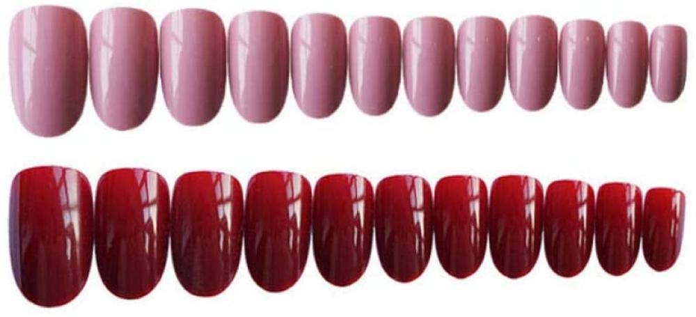 Red False Nails - Round Tip Solid Color Fake Nails for Manicure | Easy to Apply Press On Nails for Parties, Weddings & Special Occasions
