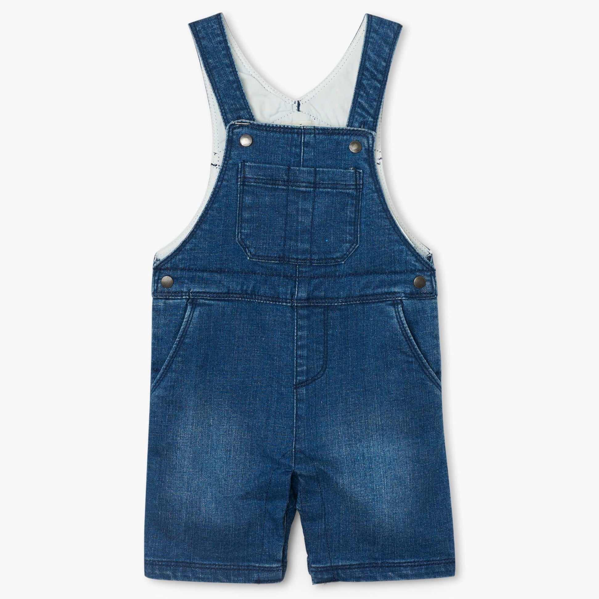 Hatley Denim Baby Short Overalls for Boys & Girls - Size 3-6 Months - Soft Cotton Jumpsuit for Playtime & Outdoor Adventures