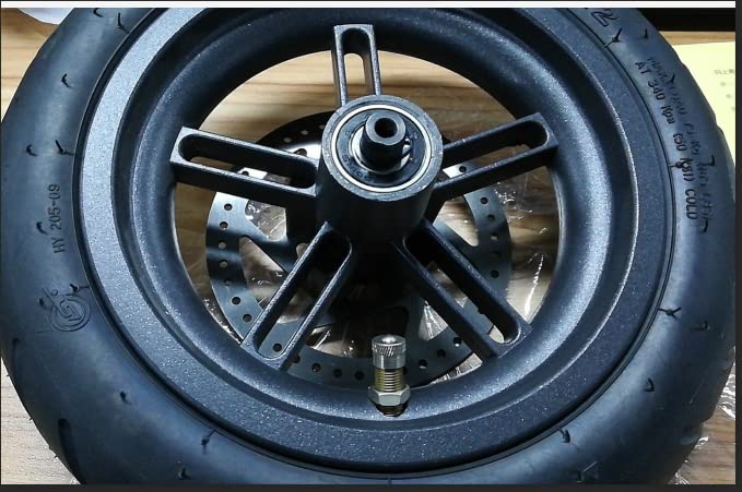 Pwshymi Electric Scooter Rear Wheel Tire - Solid Replacement Tire with Disc Brake for M365 Electric Scooter & Electric Bikes - Perfect for Commuting, Urban Travel & Mountain Biking