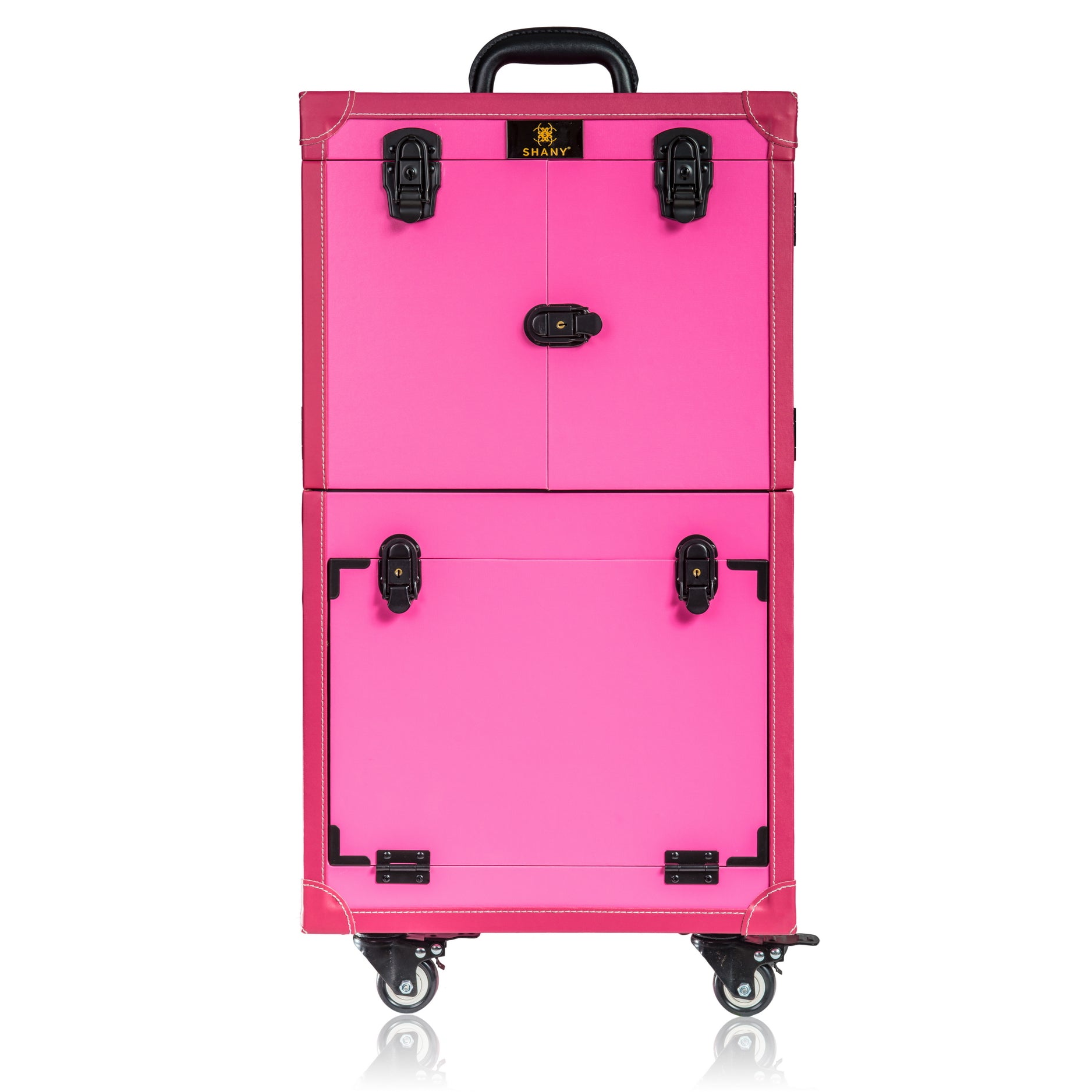 Professional REBEL Makeup Artists Multifunctional Cosmetic Trolley Train Case - Portable Beauty Storage Organizer for Salon, Travel & On-The-Go Makeup Artists