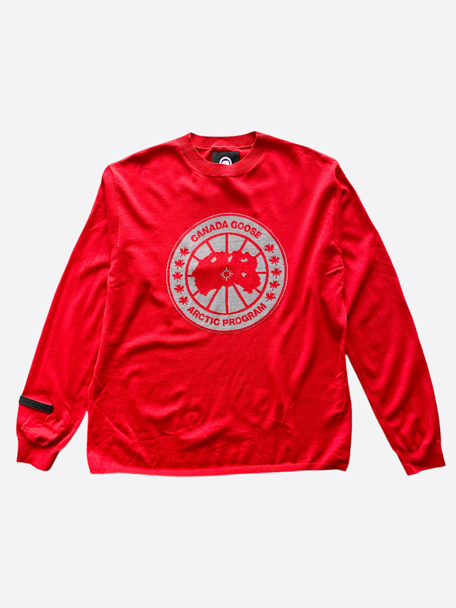 Canada Goose Angel Chen Red Men's Sweater - Premium Winter Knitwear for Cold Weather - Perfect for Outdoor Activities & Urban Fashion