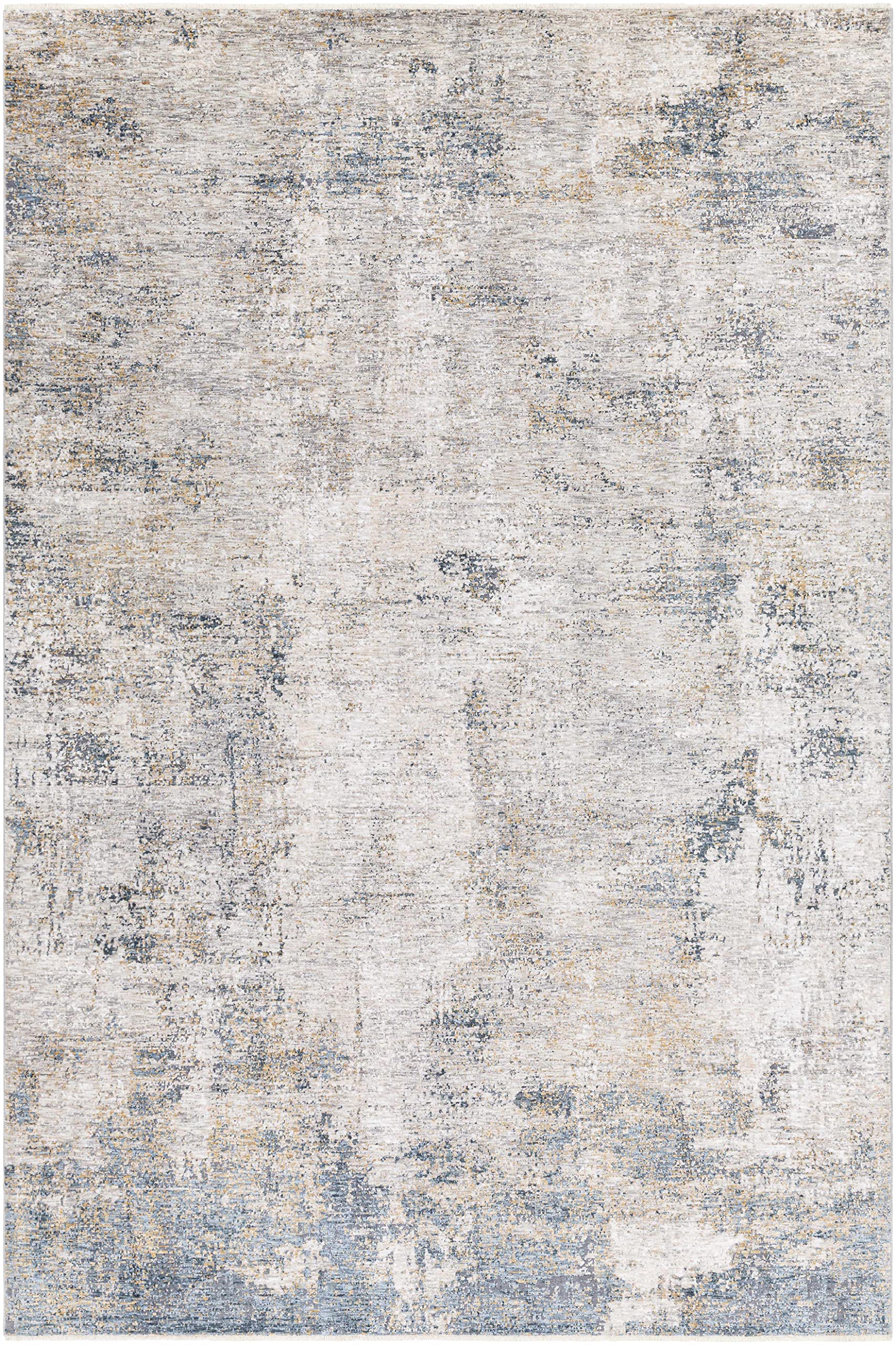 Hauteloom Odell Modern Gray and Blue Area Rug 7'10