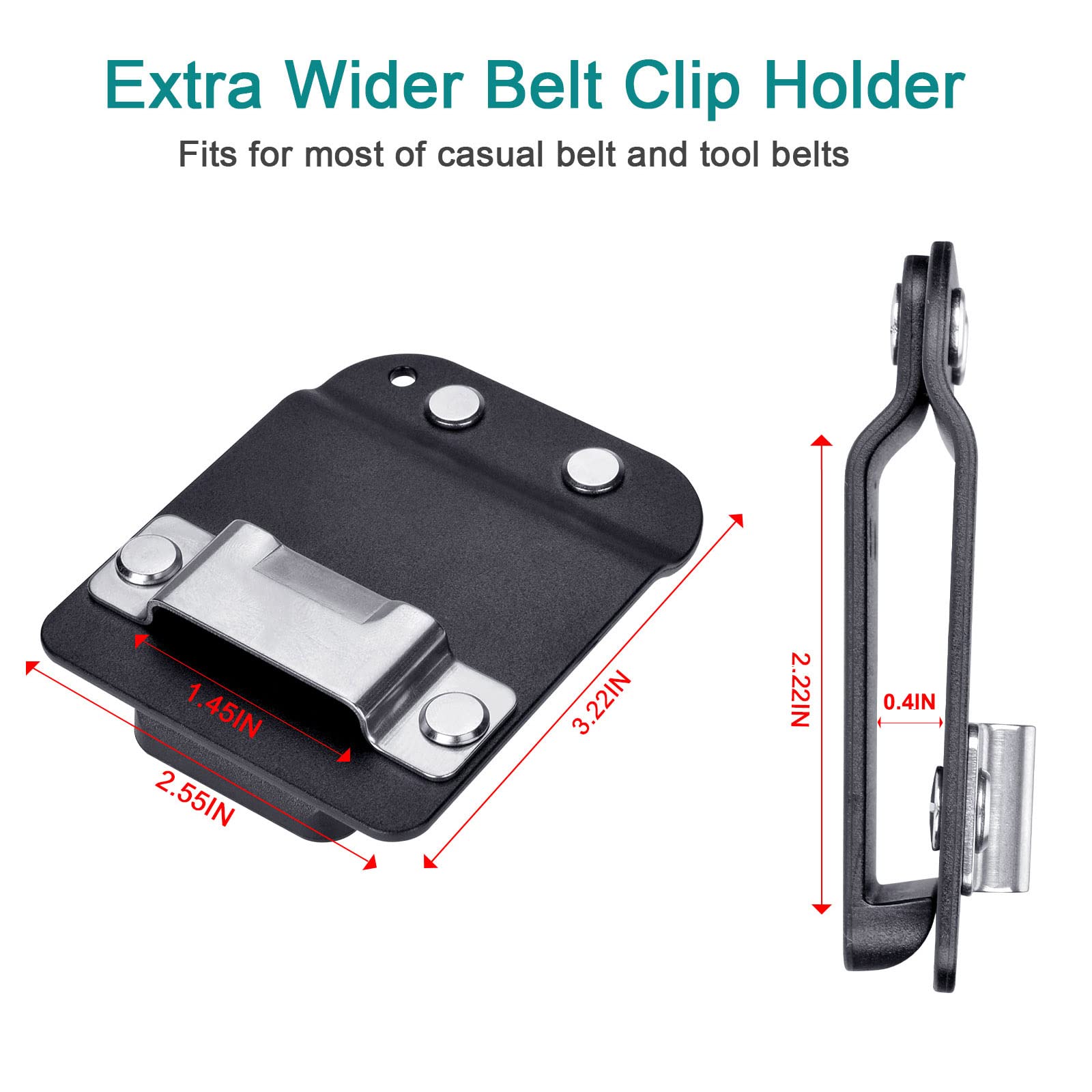 2 Inch Tactical Tape Measure Belt Holster - Heavy Duty Measuring Tape Holder with Clip Hook for Carpenters, Construction Workers & DIY Enthusiasts - Perfect for Tool Belts, Work Pants & Job Sites