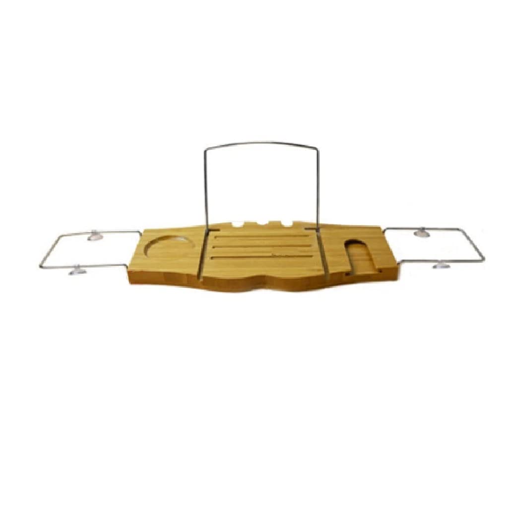 Premium Bamboo Bathtub Tray - Handmade Foldable Shower Caddy with Storage Shelf | Perfect for Bathroom Organization, Spa Relaxation & Reading in Tub