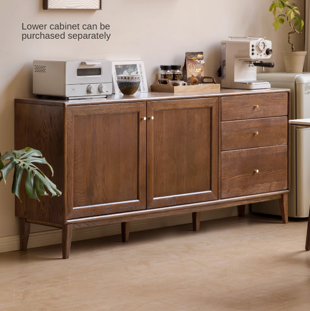 Stylish Oak Solid Wood Modern Dining Sideboard Buffet Cabinet - Perfect for Dining Room Storage & Entertaining