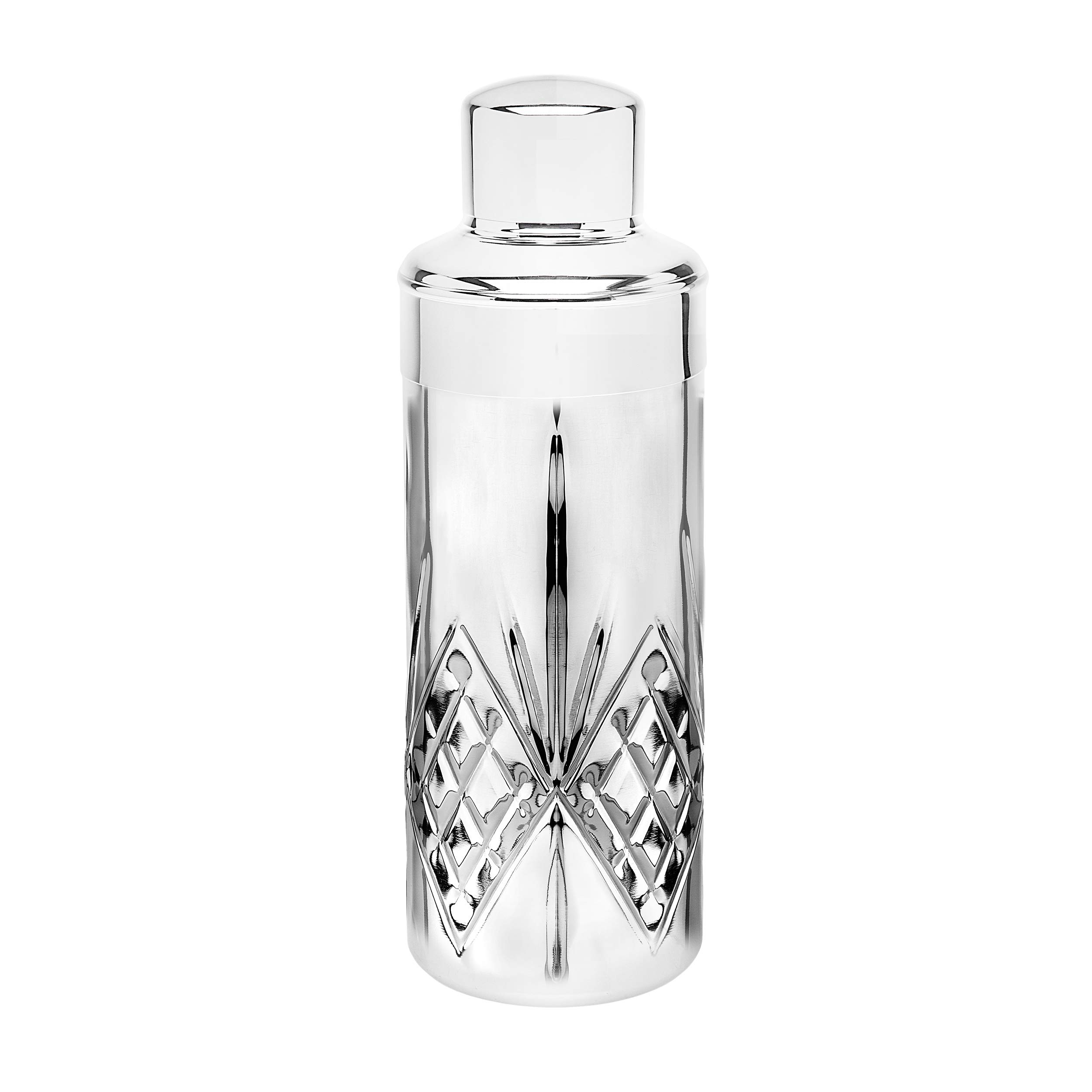 Godinger Dublin Collection 15-Piece Bar Set - Stainless Steel Cocktail Shaker, Ice Bucket with Tongs, 4 Old Fashioned Glasses & Serving Tray - Perfect for Home Bars, Parties & Cocktail Making