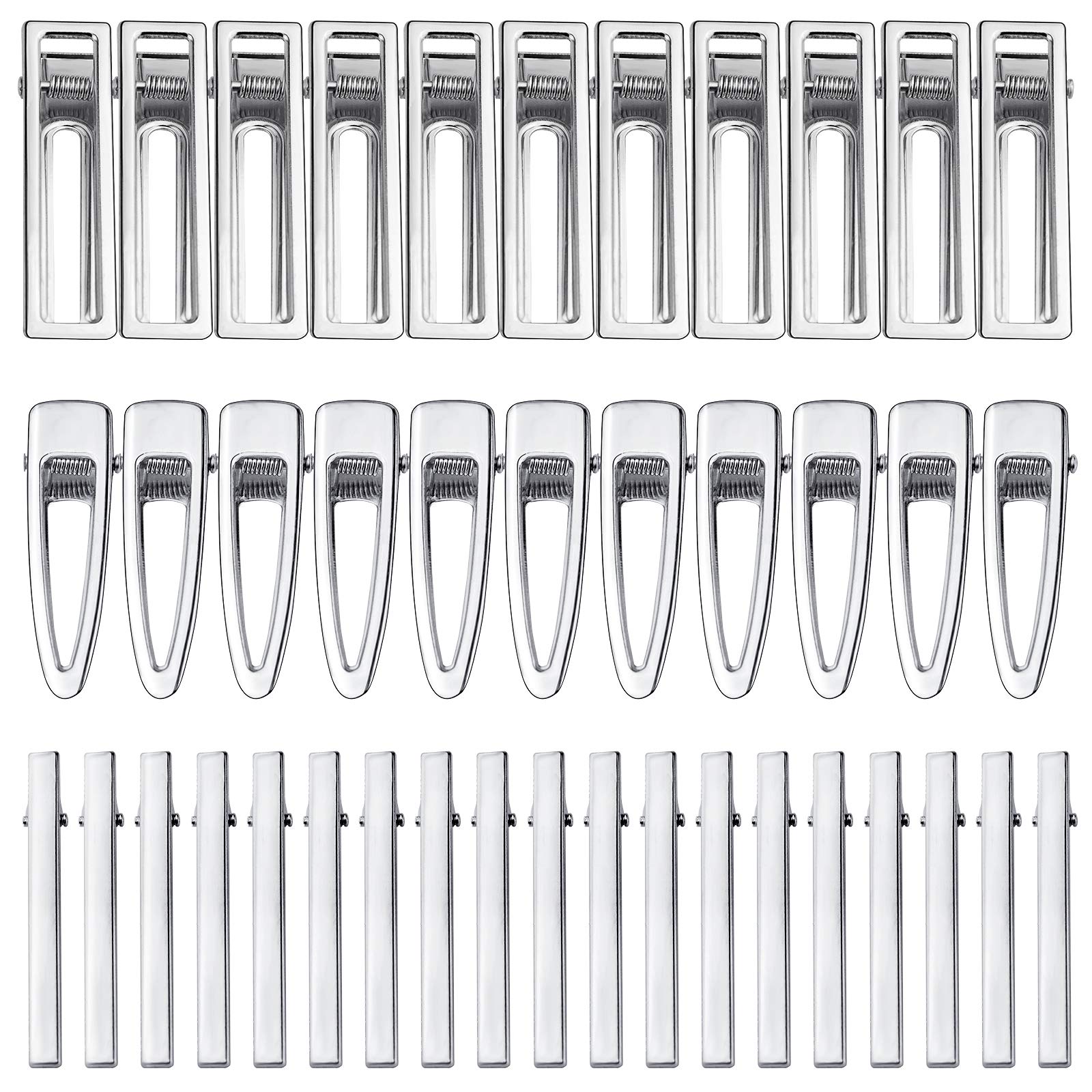 60PCS Silicone Resin Hair Clips with Pearl Decorations - DIY Hair Bow Clips for Girls & Women (Silver) | Perfect for Parties, Weddings, and Daily Hair Styling