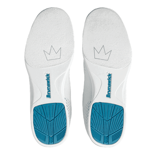 Brunswick Women's Axis White Teal Bowling Shoes - Lightweight & Comfortable for League Play & Casual Bowling - Perfect for Women's Bowling Tournaments & Practice Sessions