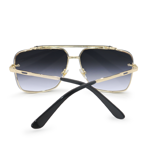 Bella Midnight Gold Oversized Square Aviator Sunglasses for Women - Trendy Retro Style, UV Protection - Perfect for Driving, Beach & Outdoor Activities