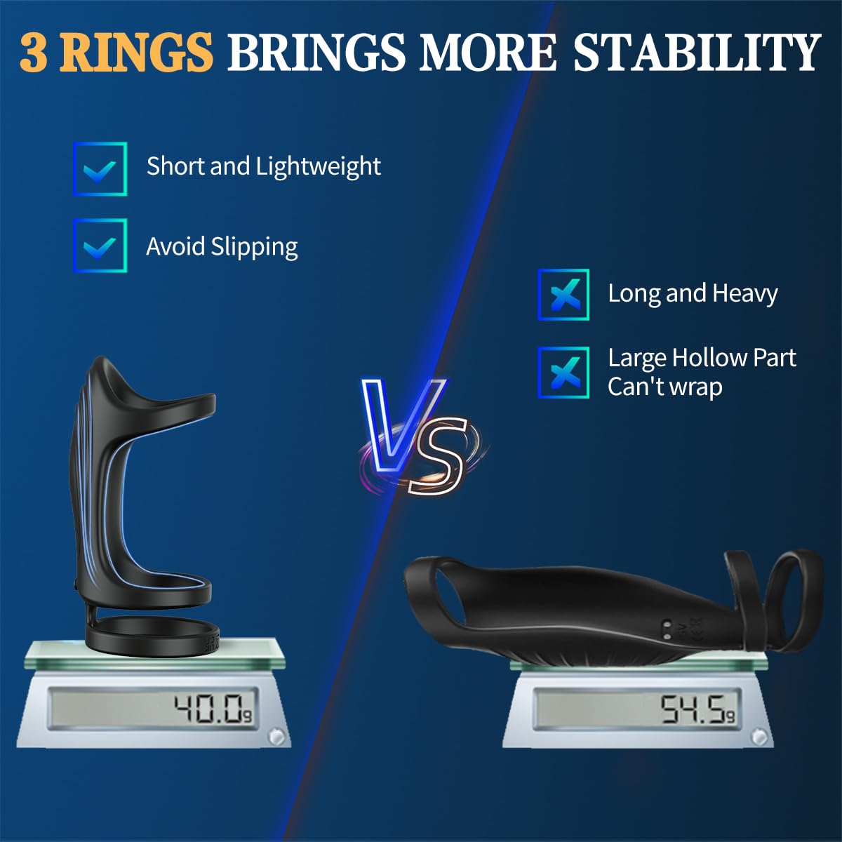 **Vibrating Cock Ring for Men - Stretchy Silicone Penis Ring with 9 Vibration Modes & APP Control - G-Spot Stimulator for Couples - Perfect for Foreplay & Enhanced Intimacy (Black)**