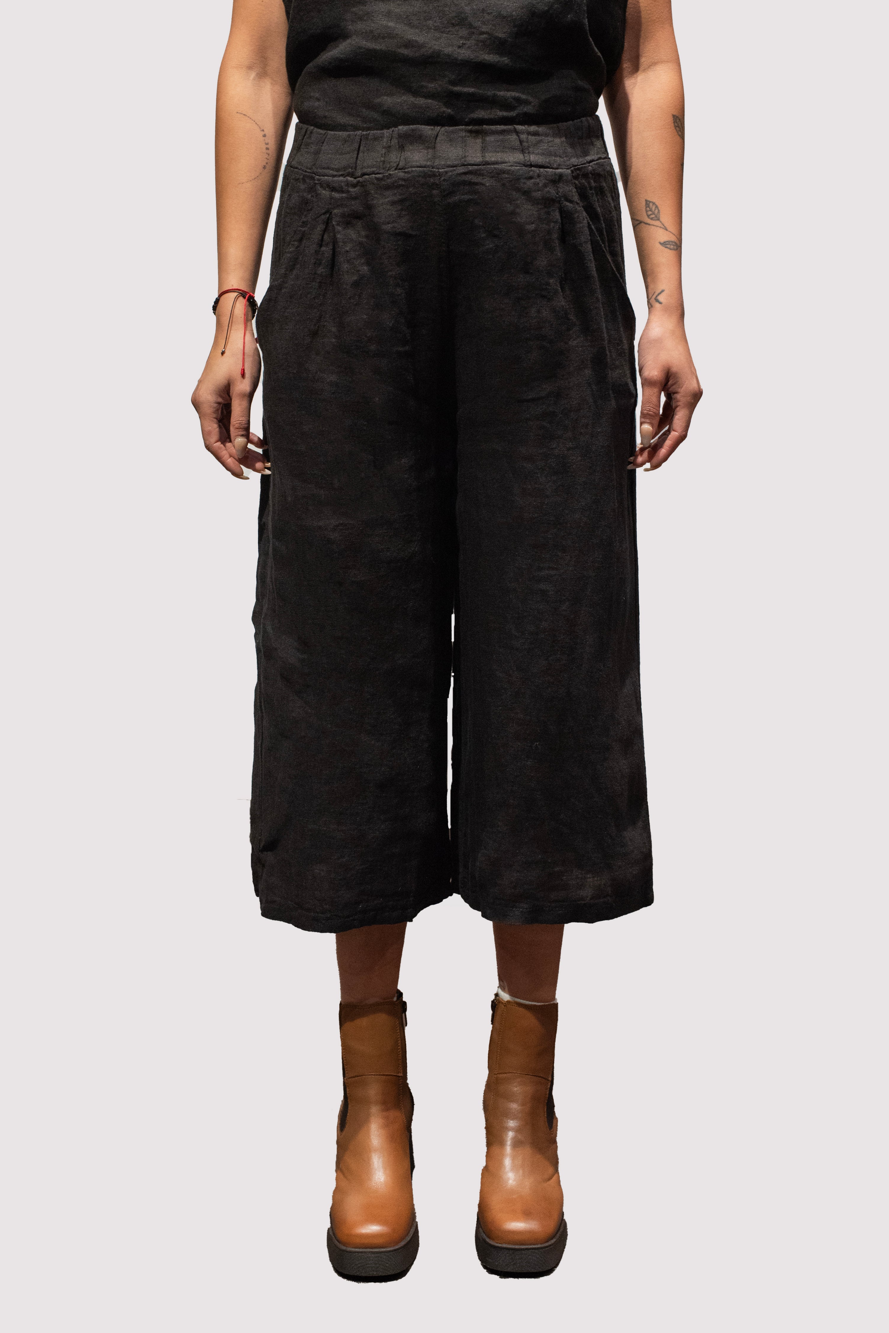 CAPRI LINEN PANTS for Women - Breathable Summer Casual Pants with Elastic Waist - Perfect for Beach, Vacation, and Lounge Wear