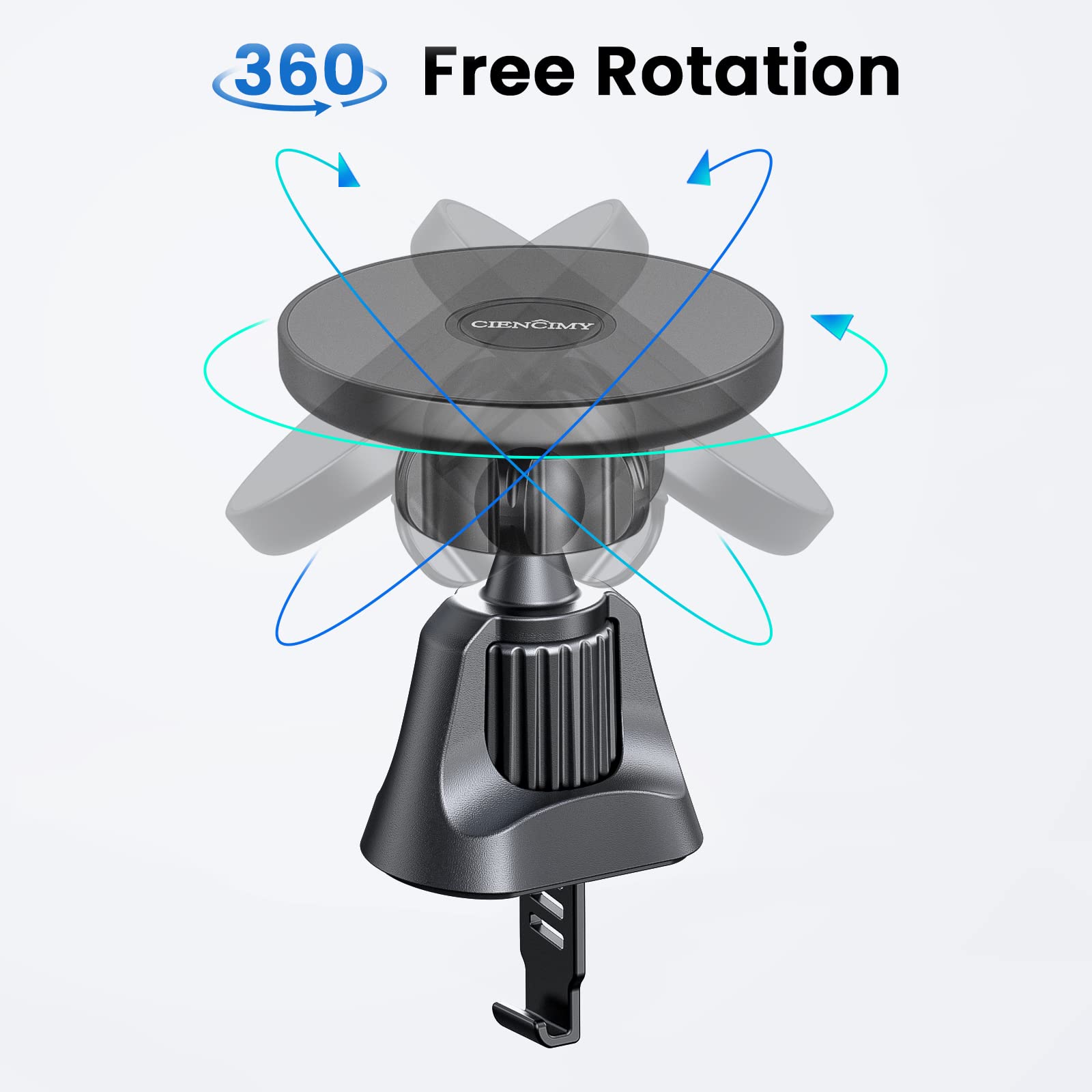 Magnetic Car Phone Holder for iPhone 13/14/12 Pro Max & Mini - 360° Adjustable Strong MagSafe Compatible Air Vent Mount - Perfect for Hands-Free Navigation & Safe Driving