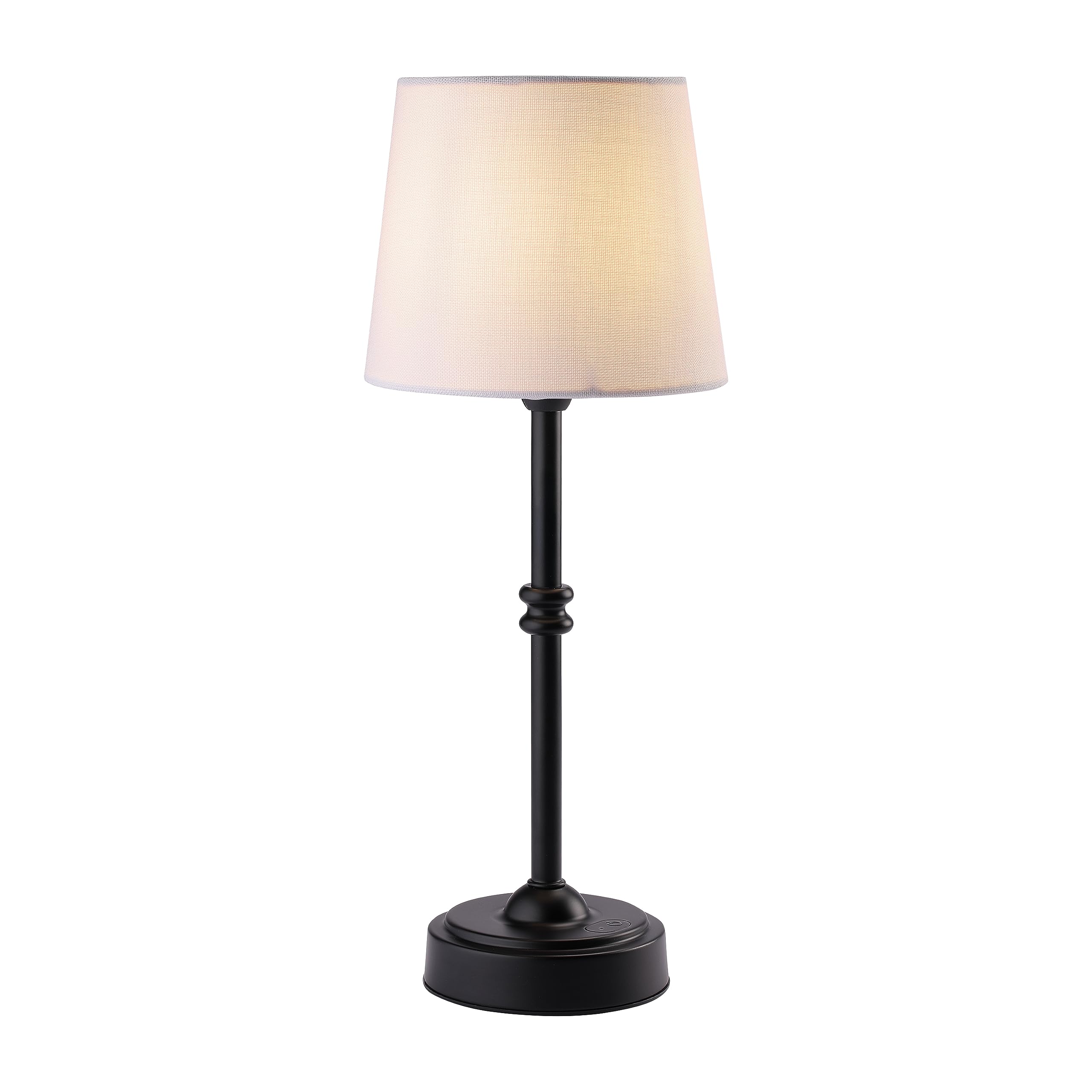 O’Bright Seraph - Rechargeable Cordless LED Table Lamp with 3-Level Dimmer, Built-in Battery, Black - Perfect for Bedside Night Light, Patio Decor, Restaurant Ambient Lighting & Home Office Desk Lamp