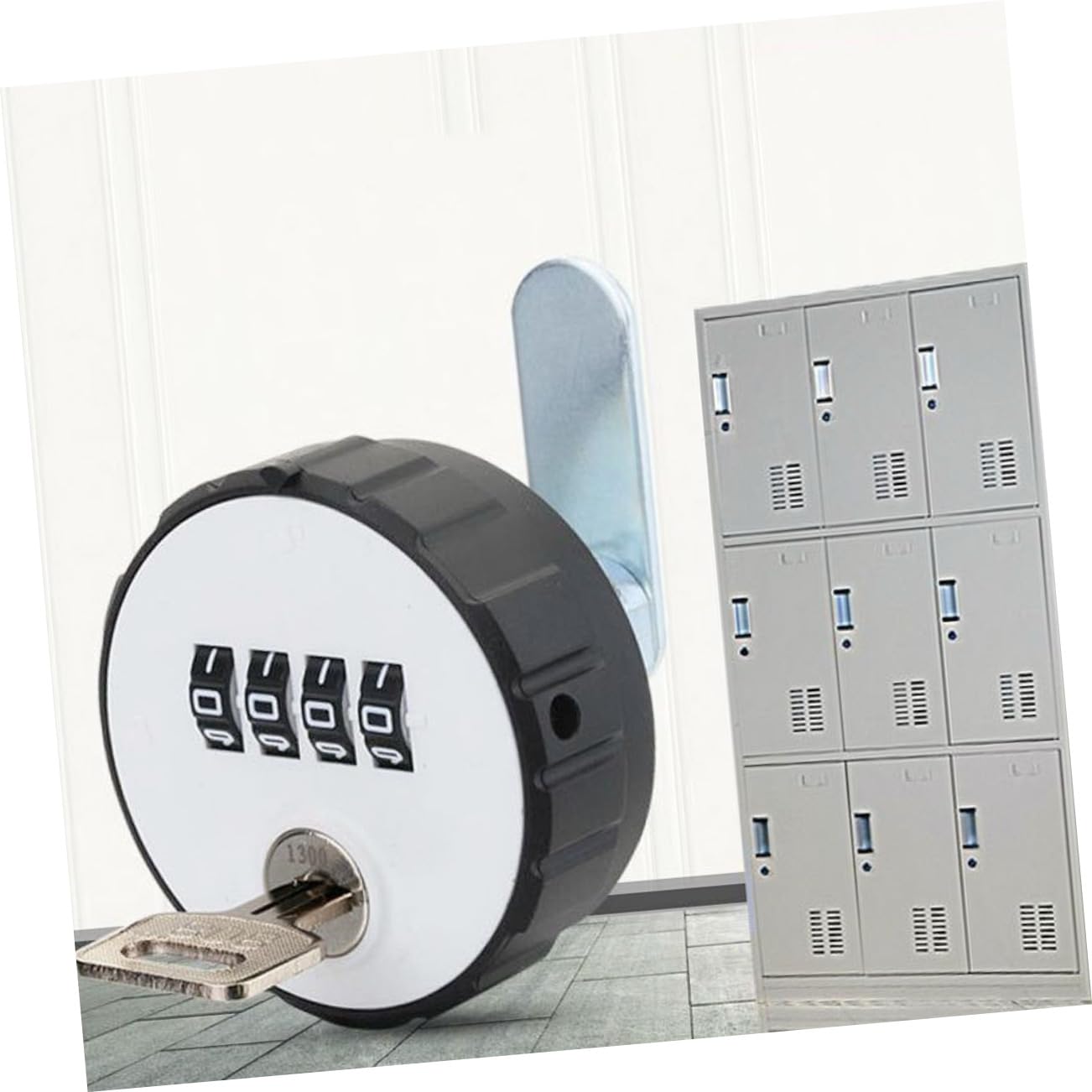 10-Piece Combination Cam Lock Set - Round Mechanical Cabinet & Drawer Lock with 4-Digit Number Padlock & Keyless 4-Code Security - Durable Engineering Plastic for File Cabinets, Keyboard Drawers & Adult Storage Solutions - Perfect for Home, Office & Workshop Organization