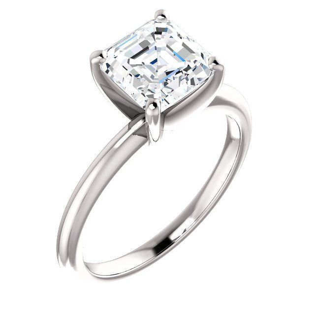 14KT Gold 1.5 Carat Asscher Cut Diamond Solitaire Engagement Ring - Perfect for Proposals, Weddings & Anniversary Gifts