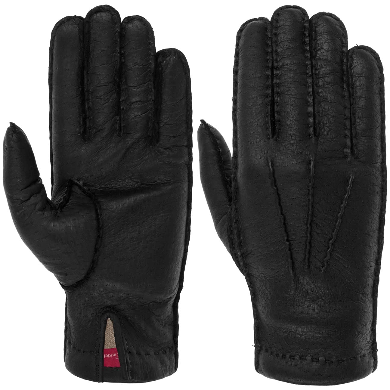 Peccary Leather Women's Gloves - Soft Black Winter Gloves for Women Size 8 | Cold Weather Driving, Outdoor Activities & Fashion Accessory