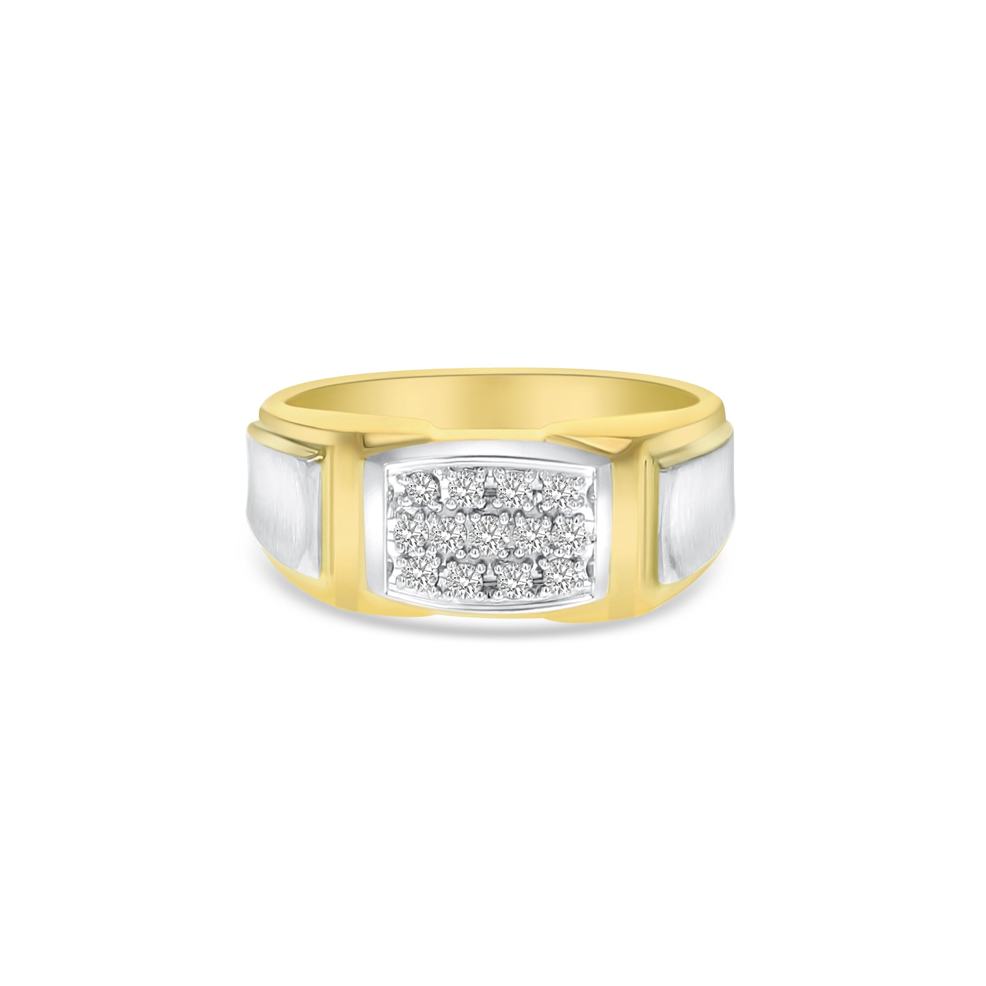 0.5 Carat Diamond Pave Wedding Band - 14K Two-Tone Gold Ring for Women - Perfect for Engagement, Anniversary & Bridal Jewelry Gifts