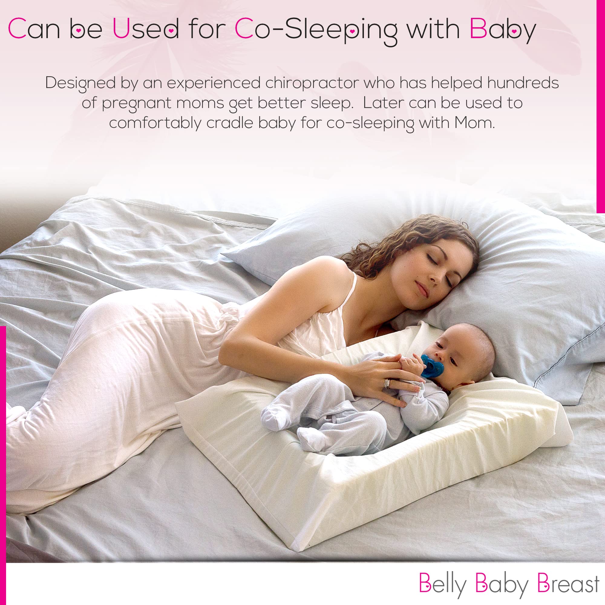 3-in-1 Pregnancy Body Pillow for Belly-Down Sleeping & Breastfeeding Support - Comfortable Maternity Pillow for Side Sleepers, Baby Cuddling & Postpartum Recovery - Perfect for Pregnancy, Nursing & New Moms