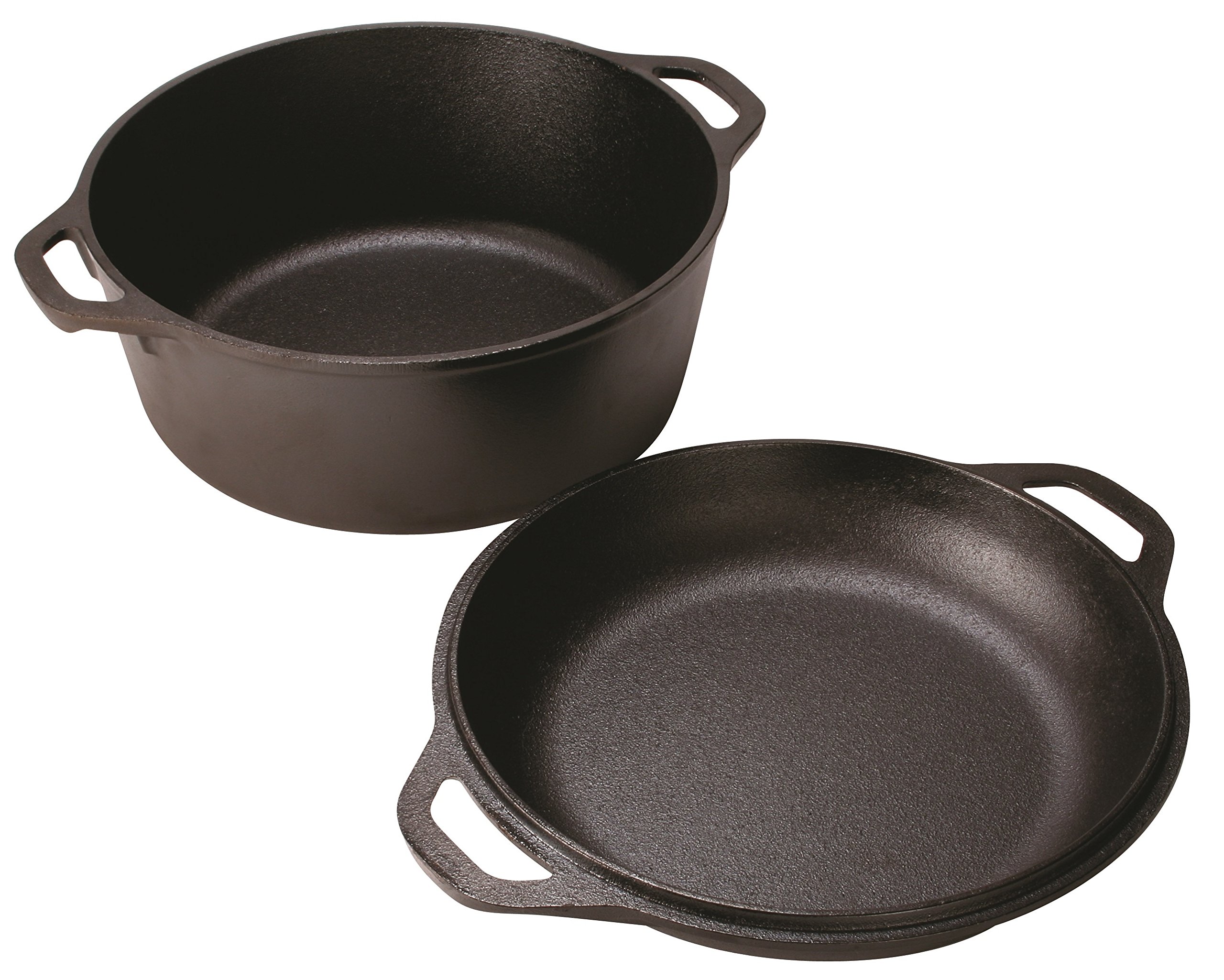 Lodge Cast Iron Serving Pot with Silicone Assist Handle Holder - 5 Quart Dutch Oven for Cooking, Baking & Serving - Perfect for Soups, Stews, Casseroles & Camping