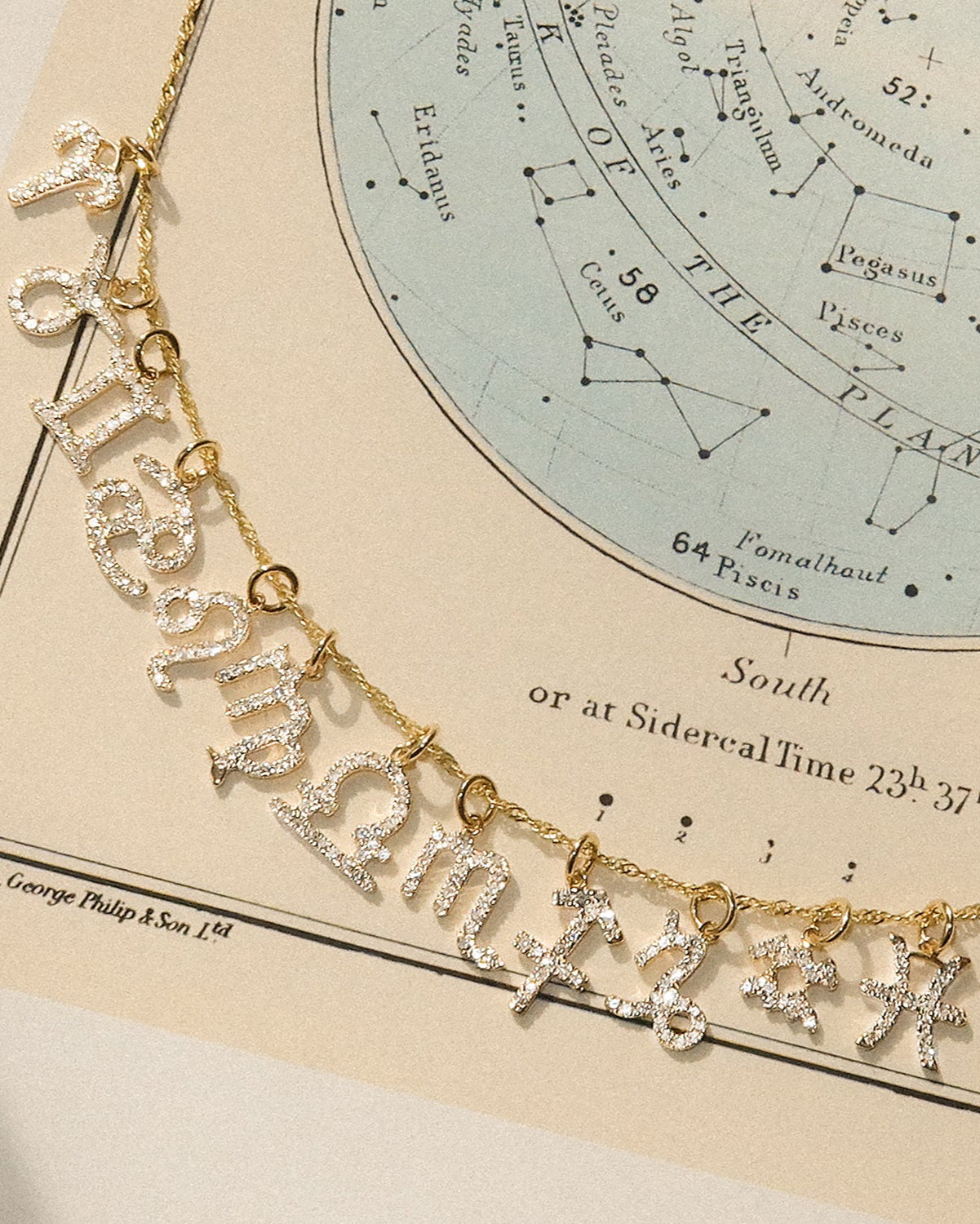 12K Gold Diamond Zodiac Charm Pendant Necklace - Perfect for Birthdays, Anniversaries & Personalized Gifts | Aries, Taurus, Gemini, Leo, Virgo, Libra, Scorpio, Sagittarius, Capricorn, Aquarius, Pisces