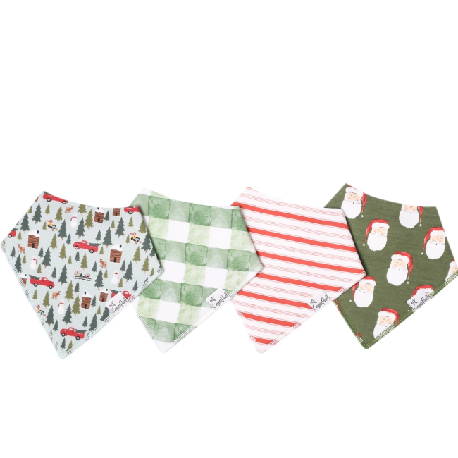 Copper Pearl Baby Bandana Bibs 4-Pack - Soft & Absorbent Drool Bibs for Newborns & Toddlers - Perfect for Feeding, Teething & Everyday Use - Kringle Design