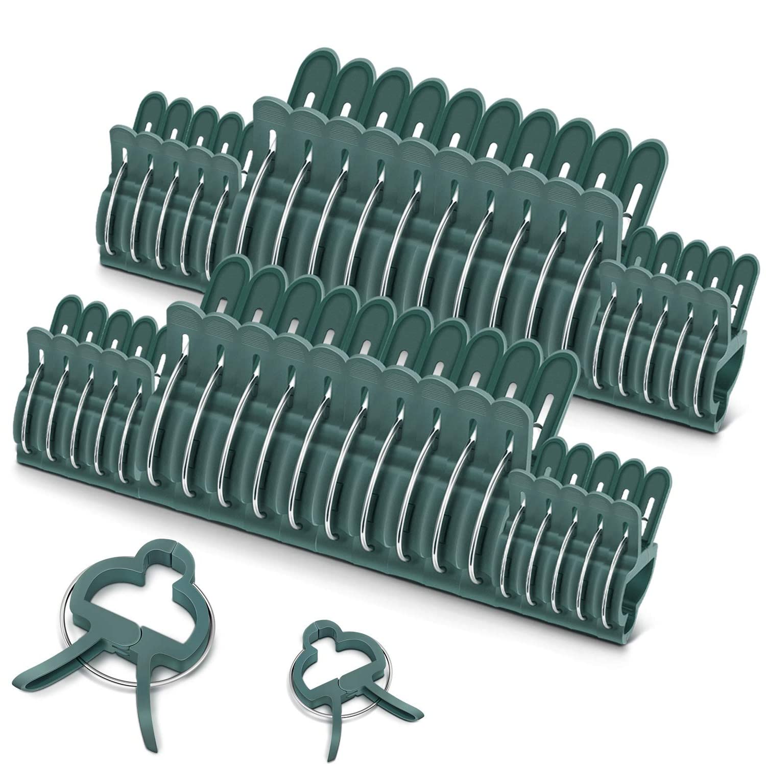iPower 40 PCS Green Plant Clips for Gardening - Support Vines, Stems & Trellis