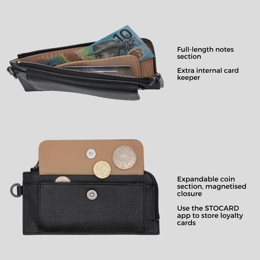 Slimline Leather Wallet for Men - Minimalist RFID Blocking Bifold Wallet - Black | Perfect for Everyday Carry, Travel & Business