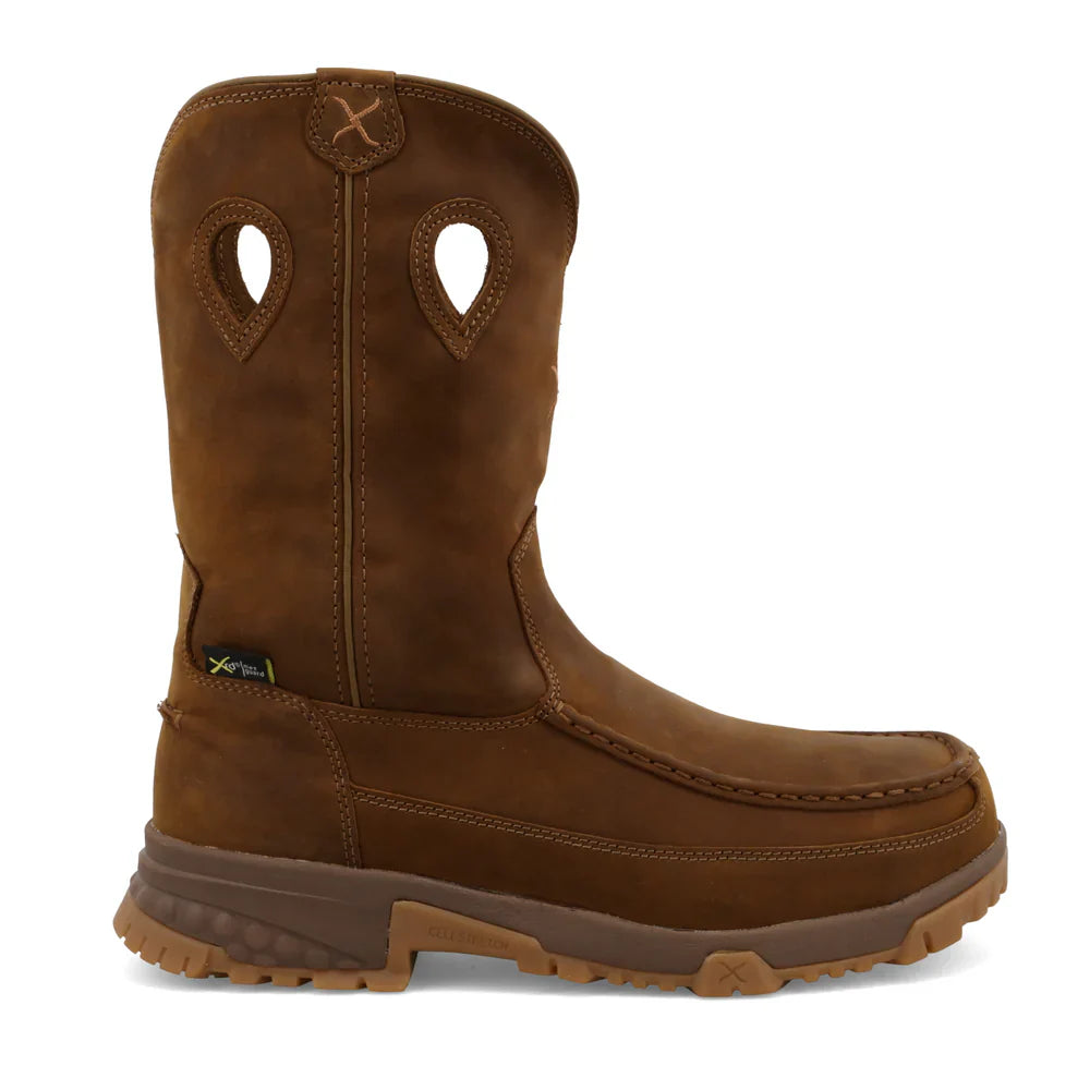 Men's 11 Pull On Work Boots - Comfortable Slip Resistant Safety Shoes for Construction, Gardening & Outdoor Work