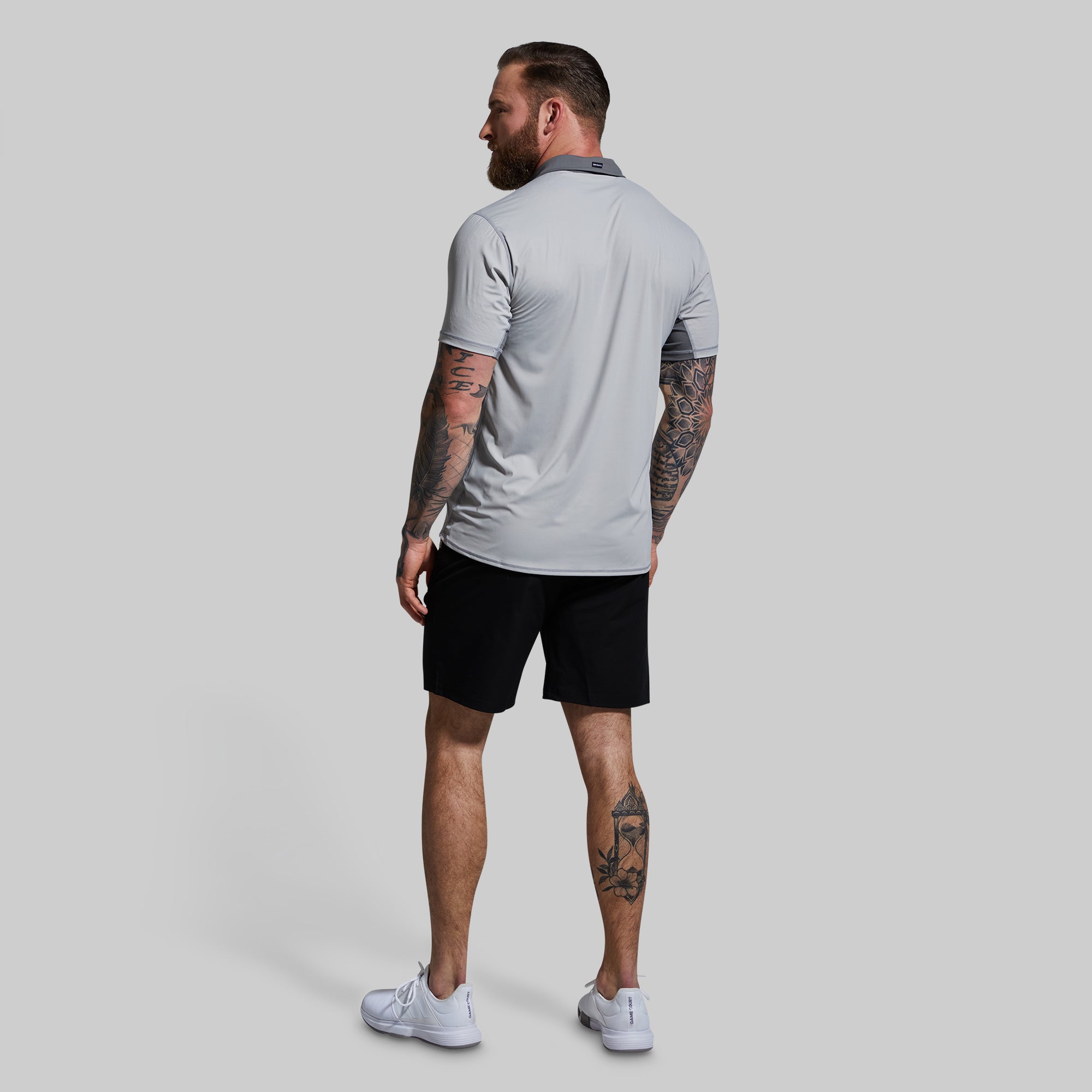 Men's Performance Tek Polo Shirt - Moisture Wicking, Breathable, UV Protection (Paloma Grey) - Perfect for Golf, Tennis & Casual Wear