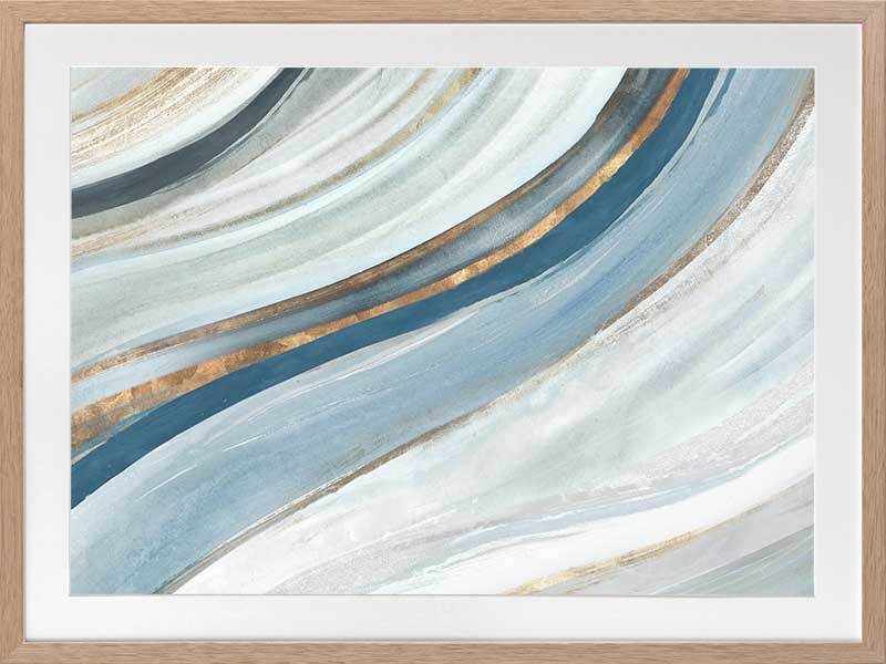 Azure Blue II Framed Art Print - Modern Wall Decor for Living Room, Bedroom & Office - Premium Canvas Painting for Home & Office Decoration