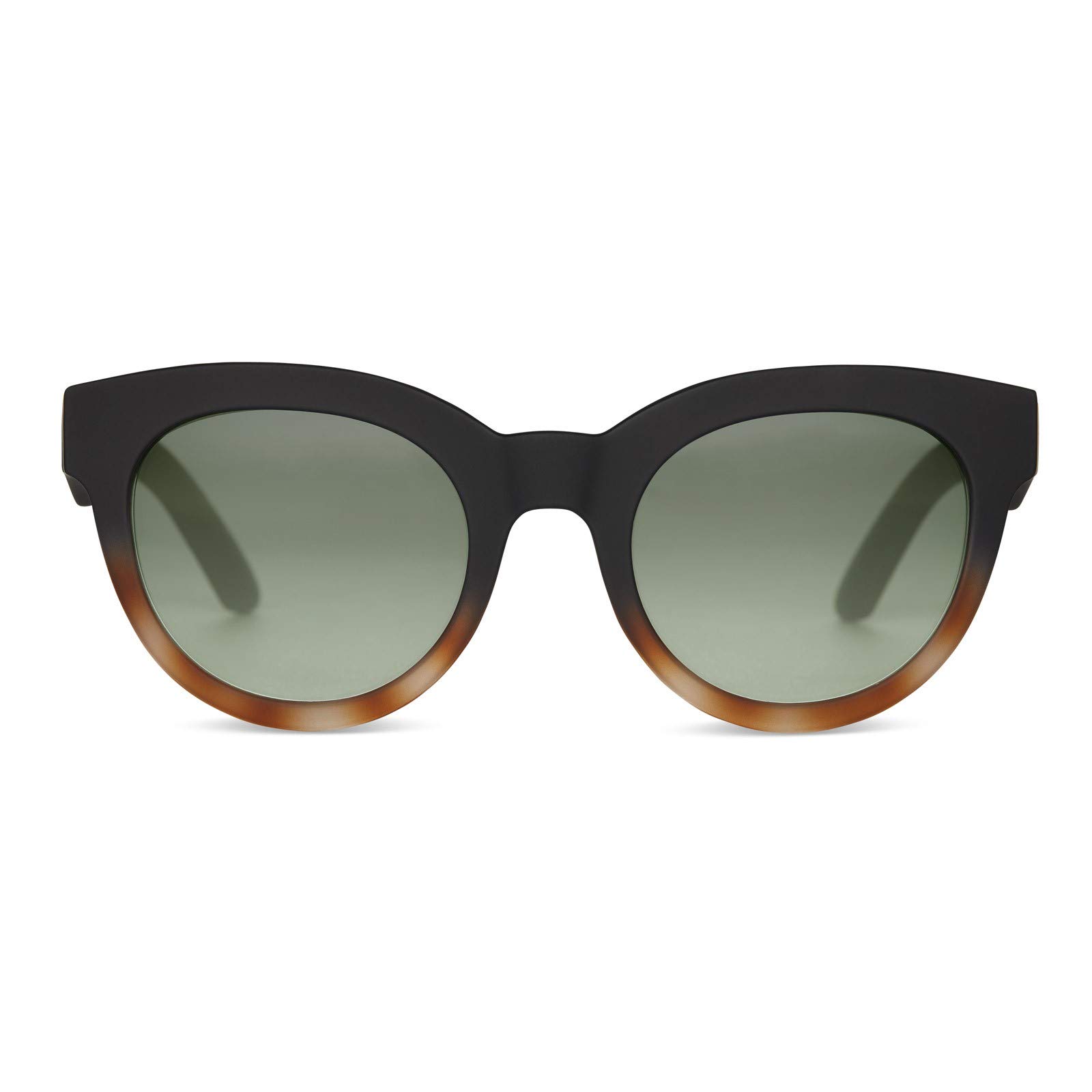 TOMS Women's Florentine Round Sunglasses - Matte Black Tortoiseshell Frame, 52mm UV Protection - Perfect for Outdoor Activities, Beach & Driving