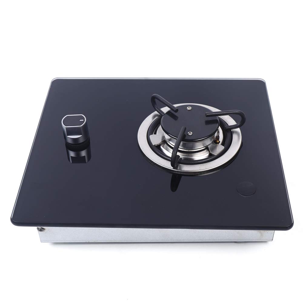 Portable Single Burner LPG Gas Stove for RV, Yacht, Caravan & Camping - Tempered Glass Cooktop with Safety Lock - Ideal for Outdoor Cooking, Small Apartments & Boat Kitchens (GR-B001) | Perfect for Road Trips, Tailgating & Emergency Preparedness