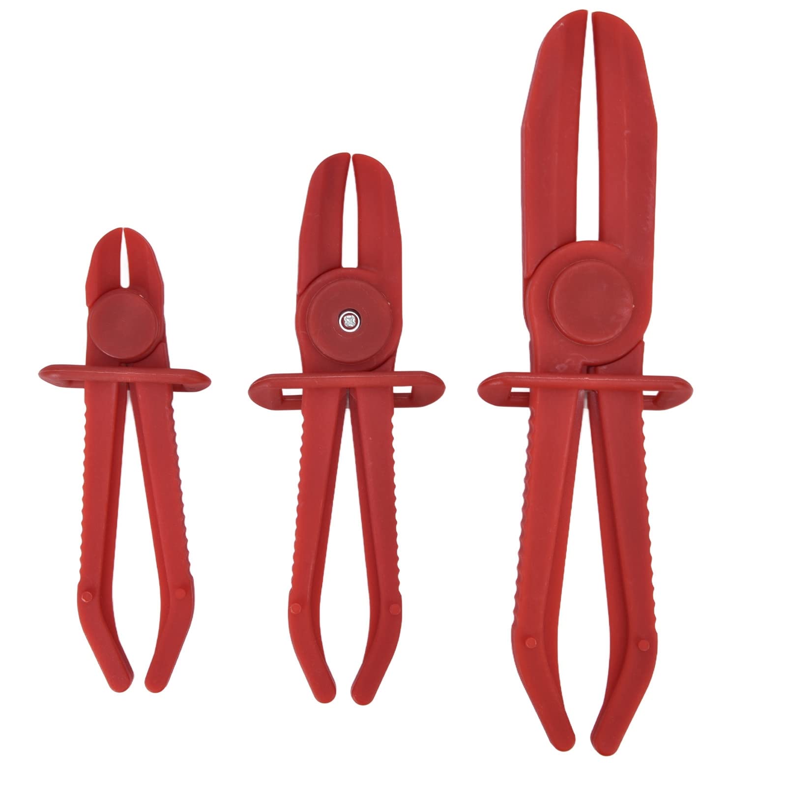 **Hose Pinch Pliers Set - 3Pcs Fuel & Brake Line Clamp Tool with Nylon Jaws for Secure Clamping - Easy to Use for Automotive, Plumbing & Workshop Repairs**    *(Use Cases: Ideal for mechanics, DIY car repairs, plumbing projects, and workshop maintenance.)*