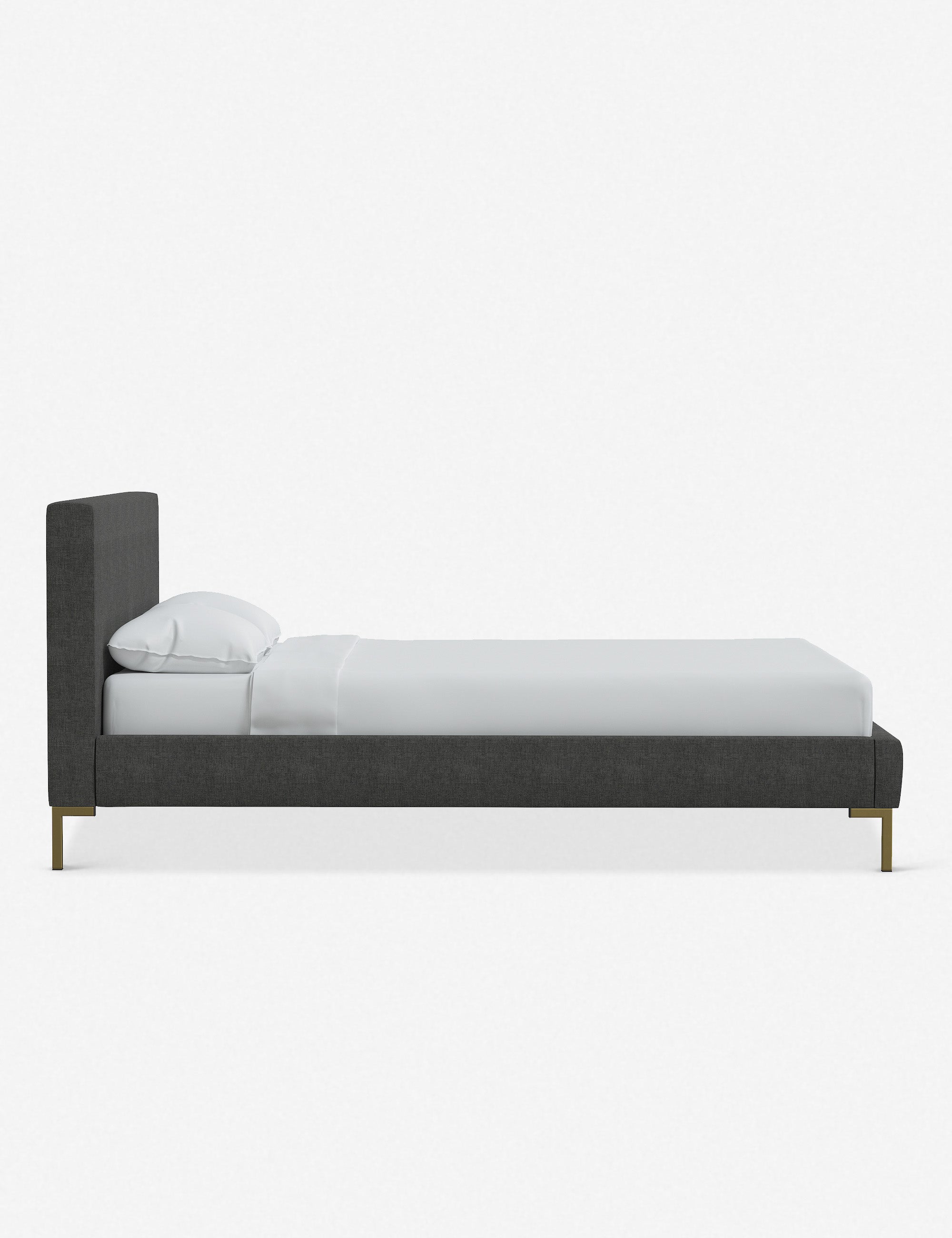 Deva Queen Size Platform Bed Frame with Wooden Slats - Modern Minimalist Bedroom Furniture for Small Spaces & Apartments | Sturdy Support & Easy Assembly