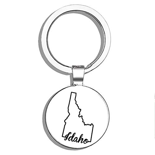 Idaho State Double-Sided Stainless Steel Keychain - Key Ring Holder with Car Key Finder | Perfect for Travel, Home & Office Organization