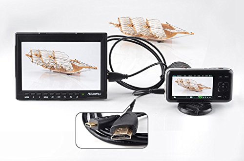 FEELWORLD FW-759 7 Inch Ultra Slim On-Camera Field Monitor with 1280x800 HD Resolution & HDMI Input - Perfect for DSLR, Mirrorless, and Video Camera Shooting