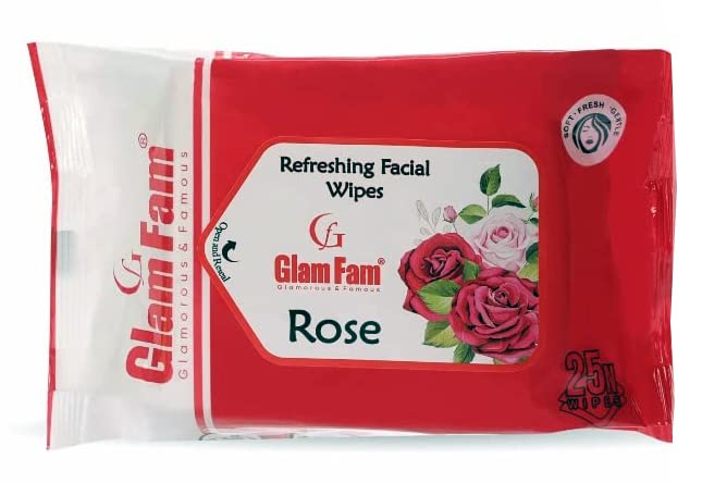 Glam Fam Rose Extract Daily Cleansing & Refreshing Wet Wipes + Super Black Eyeliner + Volumizing Mascara Combo Kit | Perfect for Travel, Makeup Removal & On-the-Go Touch Ups