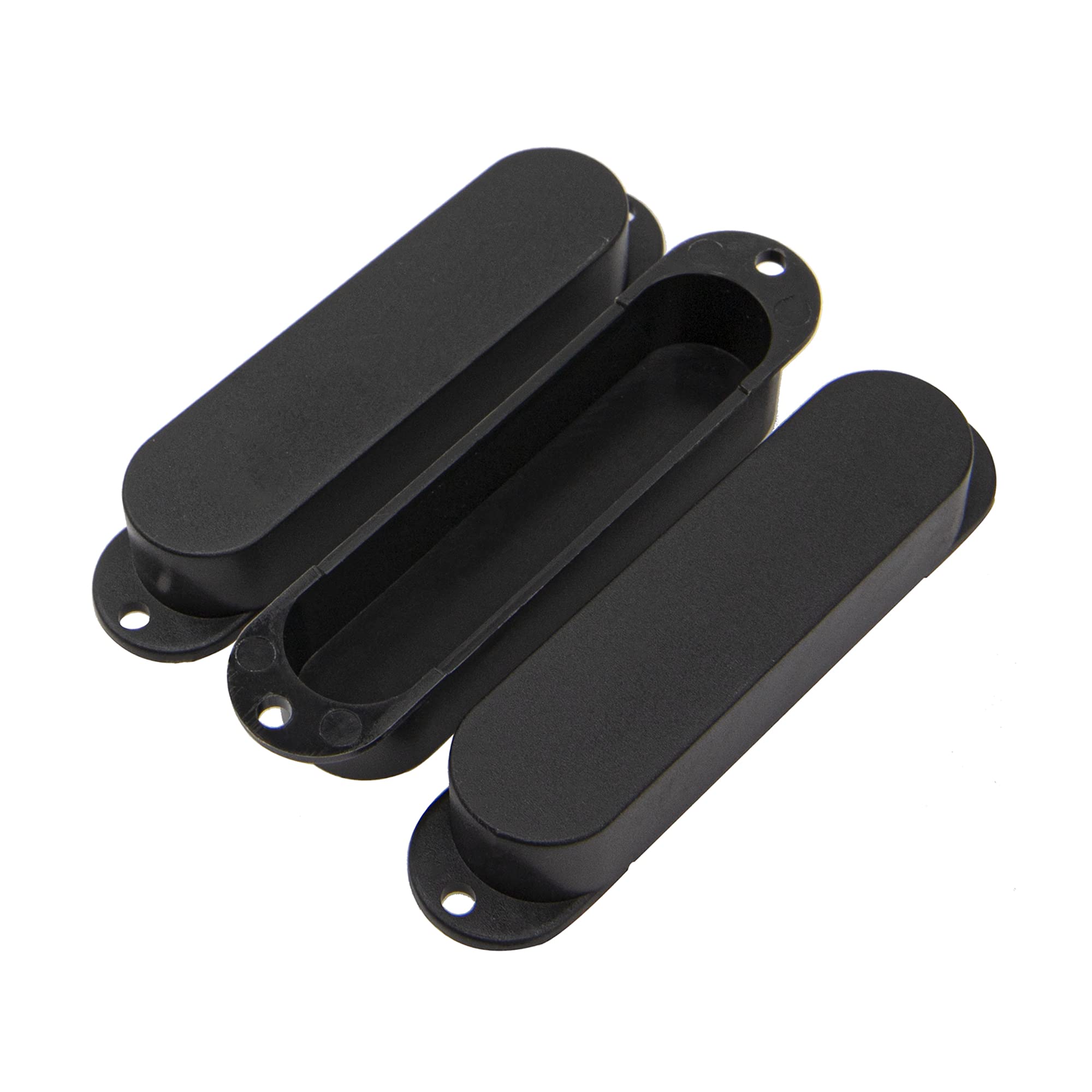 6Pcs Yootones Plastic Closed Shell Electric Guitar Single Coil & Humbucker Pickup Covers - Black Replacement Parts for Fender, Gibson, Epiphone - Perfect for DIY Guitar Repair and Sound Enhancement