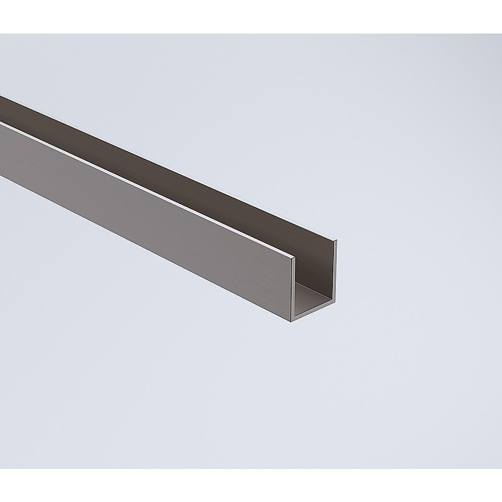 100cm Reeded Glass Shower Screen with Gunmetal Wall Channel - Frameless Bathroom Divider for Modern Home & Spa Experience