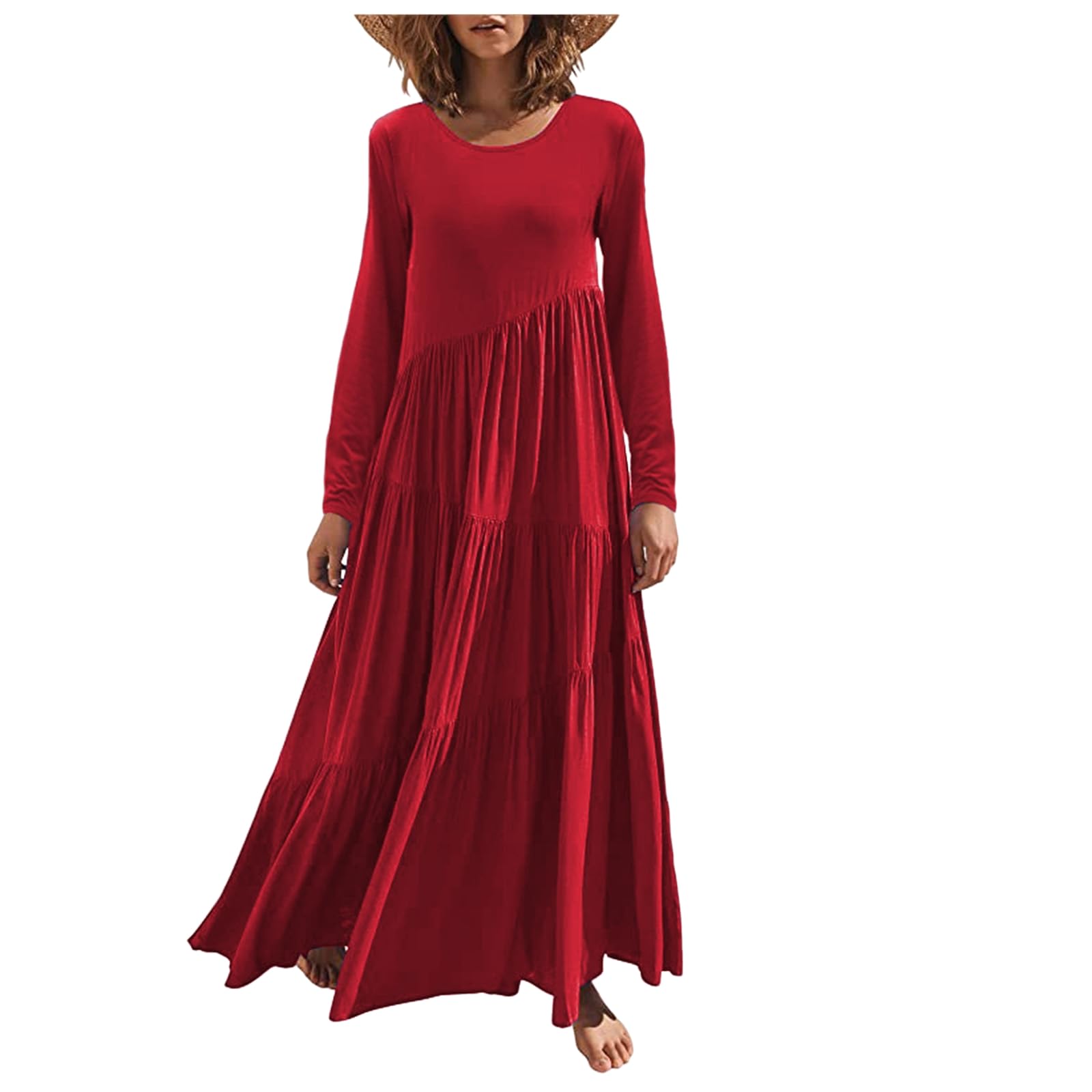 2024 Women's Holiday Dresses - Elegant Long Sleeve Chinese Sheer Crewneck Gothic Dress for Christmas, Halloween & Western Parties | Perfect for Festive Celebrations, Date Nights & Special Occasions