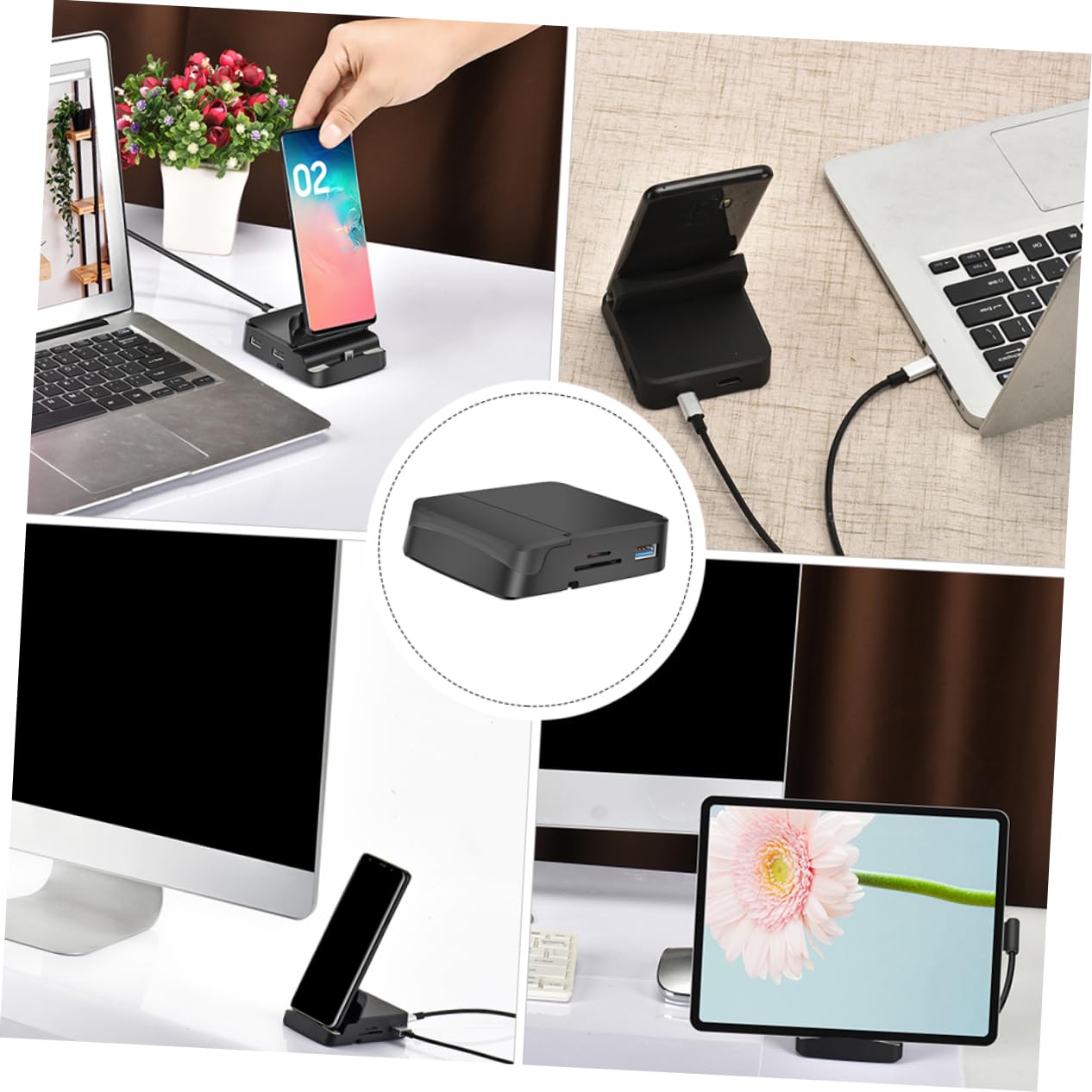 USB C Hub with 8 Ports - Aluminum Alloy Docking Station for Laptop & Phone - Home & Office Use