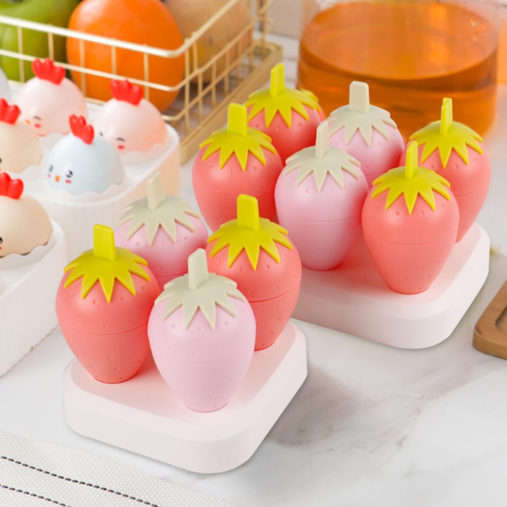 6-Piece Reusable Silicone Popsicle Molds for Kids - DIY Ice Cream, Strawberry & Fudge Treats | BPA-Free, Easy Clean | Perfect for Summer Snacks, Birthday Parties & Family Fun